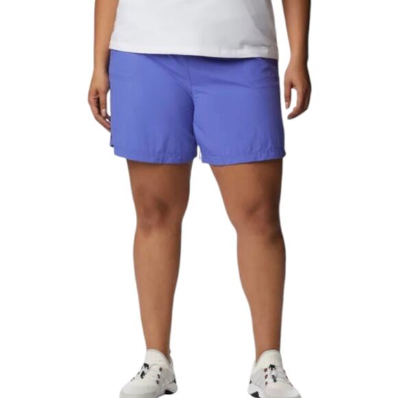 Columbia Modern‎ Classic Lite Purple Lavender Active Athletic Shorts Plus 16 New - Picture 1 of 11